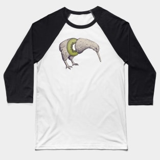 New Zealand Kiwi Bird, Vintage artwork Baseball T-Shirt